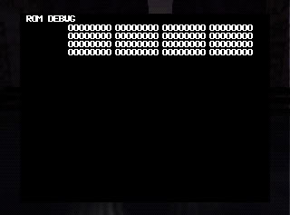 ROM Debug Screen